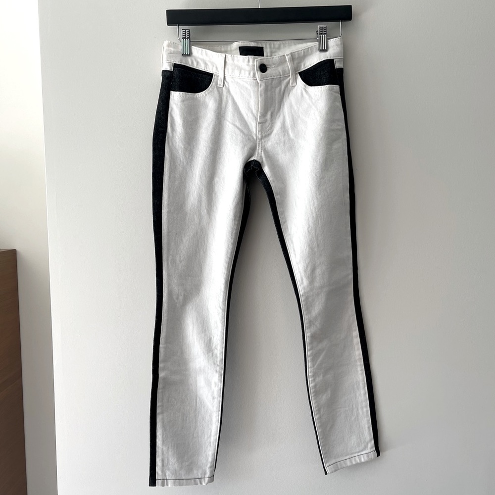 KORAL COLOUR BLOCK CROP LOW-RISE SKINNY JEANS